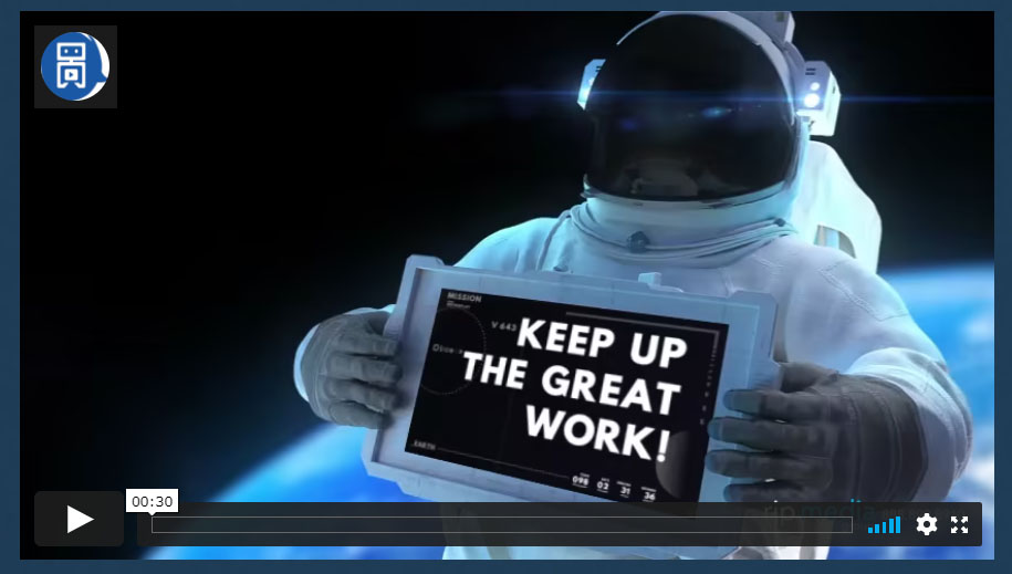 astronaut with sign
